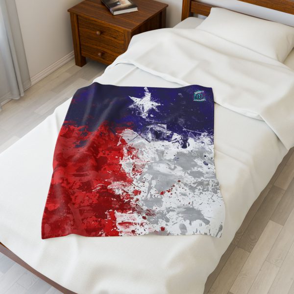 Painted Texas Flag Plush Blanket - Image 2
